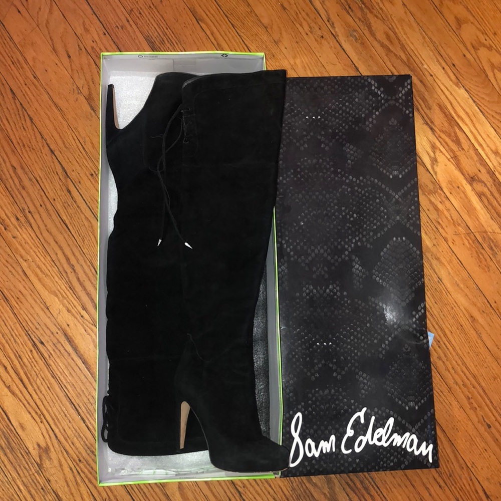 Sam Edelman Black Boot Heels